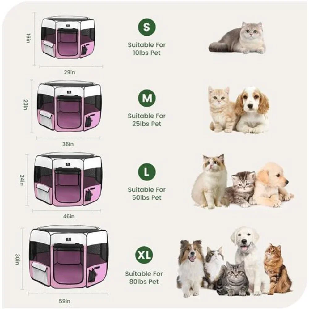 PET Dog Playpen Portable Pet Play Pens for Puppies, Cat, Rabbit, Chicks,Foldable